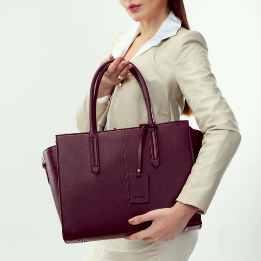 Burgundy Belle Valeria Tote bag for 14" laptop