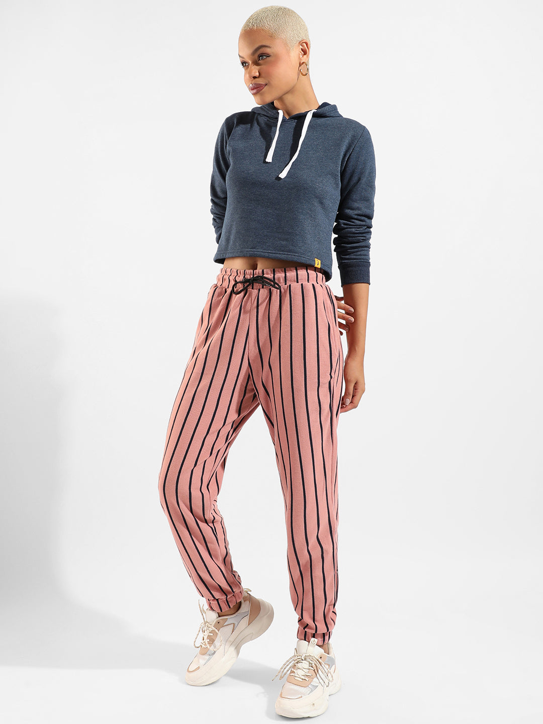 Cotton Striped Regular Fit Tracksuit For Casual Wear