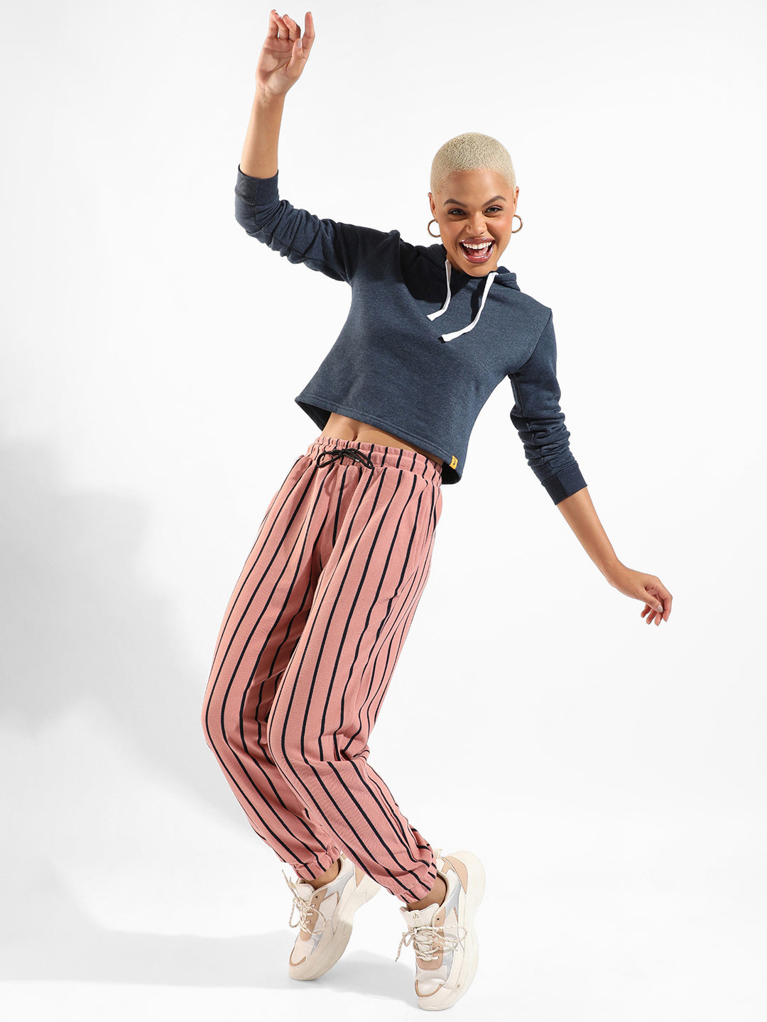 Cotton Striped Regular Fit Tracksuit For Casual Wear