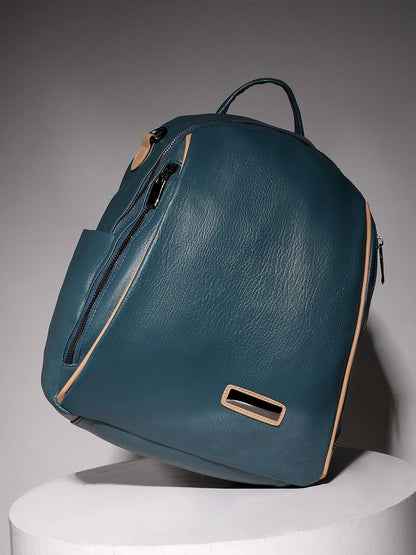 Contrast Piping Backpack - Prussian Blue