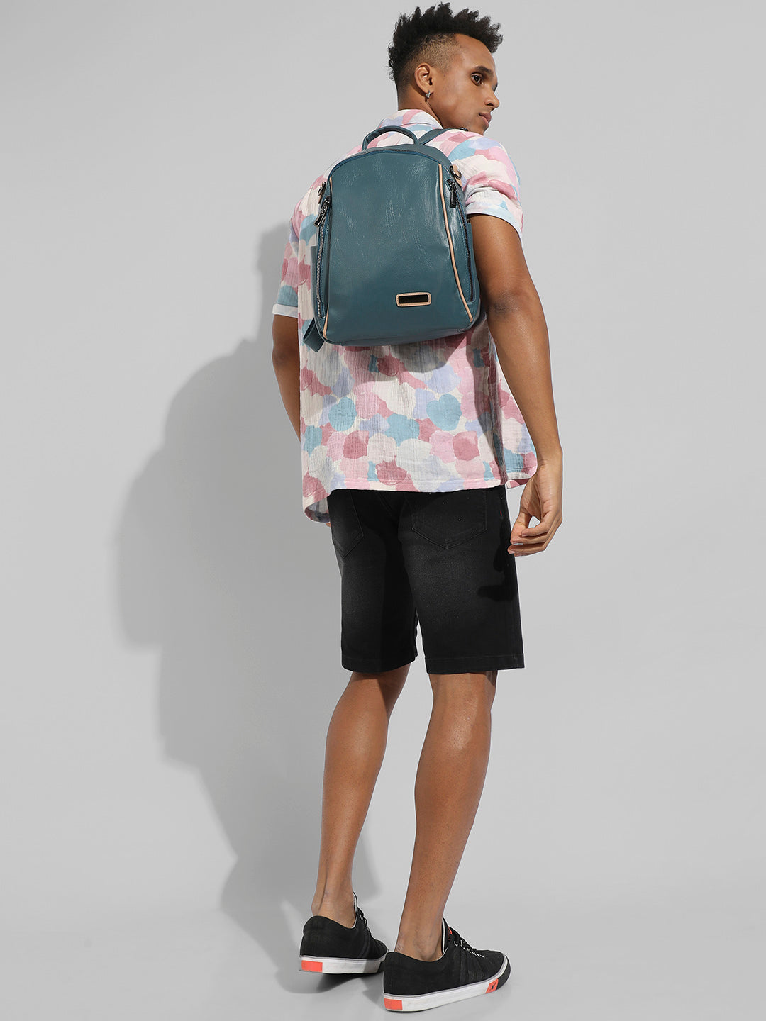 Contrast Piping Backpack - Prussian Blue