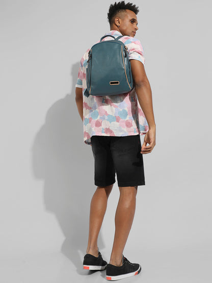 Contrast Piping Backpack - Prussian Blue