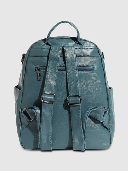 Contrast Piping Backpack - Prussian Blue