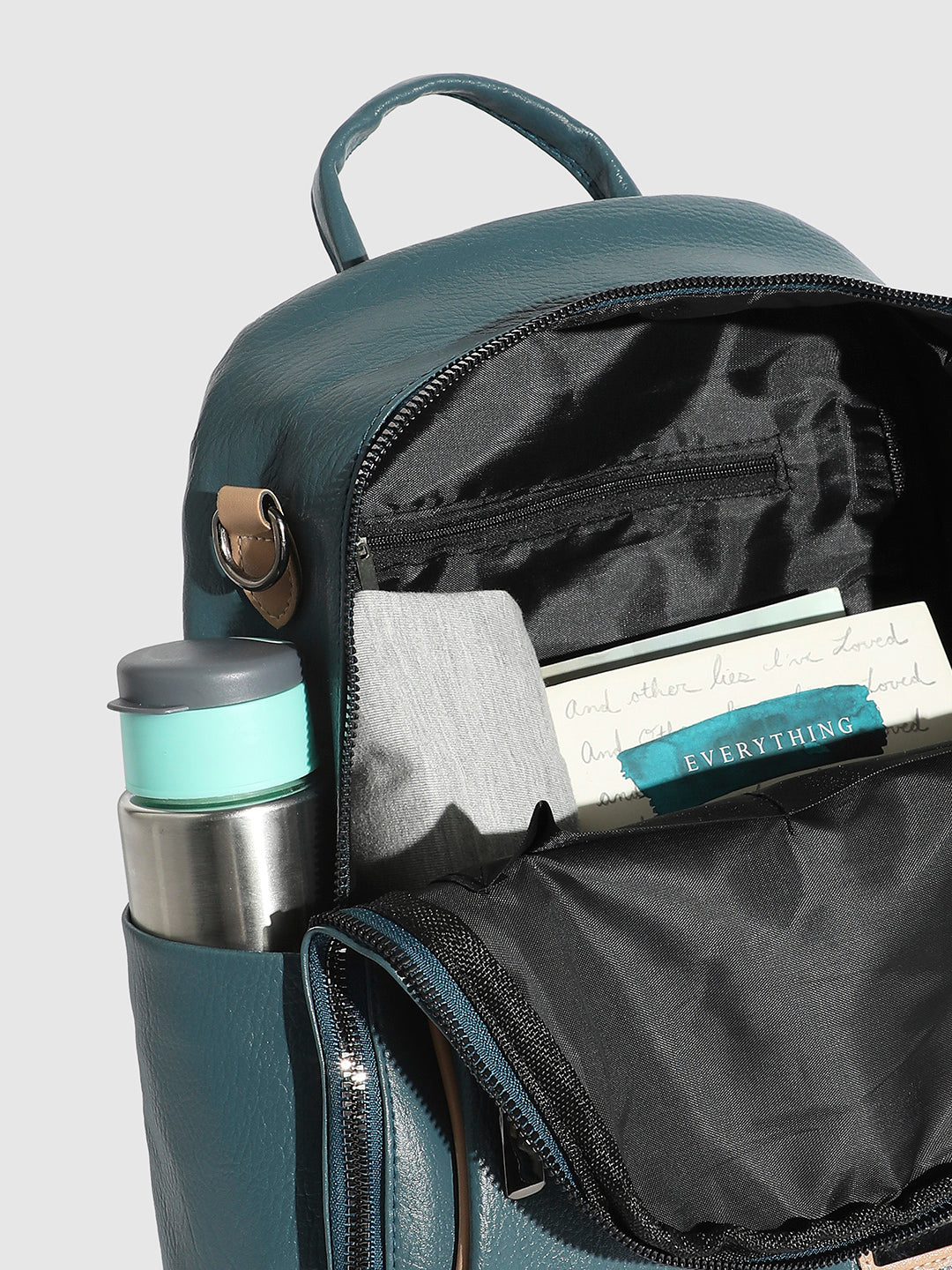 Contrast Piping Backpack - Prussian Blue