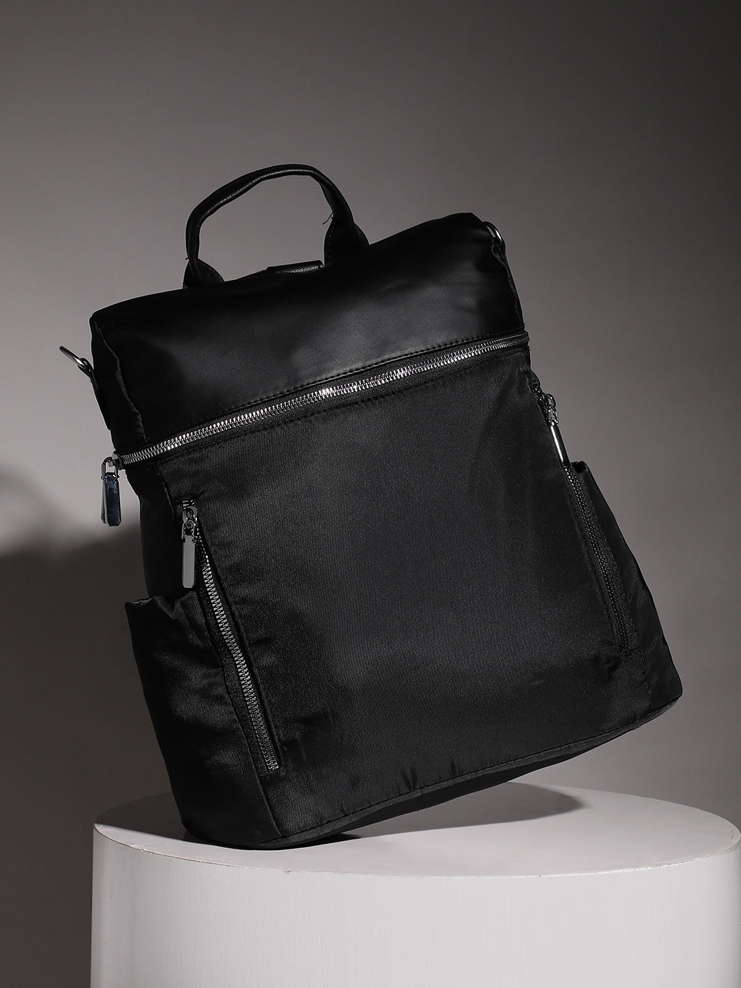 The All Around Zip Backpack - Raven Black