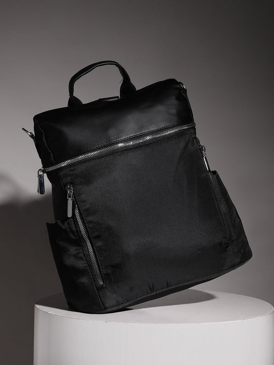 The All Around Zip Backpack - Raven Black