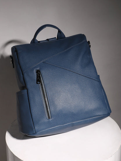 The Asymmetrical Broad Backpack - Cobalt Blue