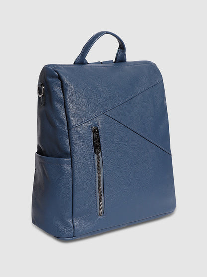 The Asymmetrical Broad Backpack - Cobalt Blue