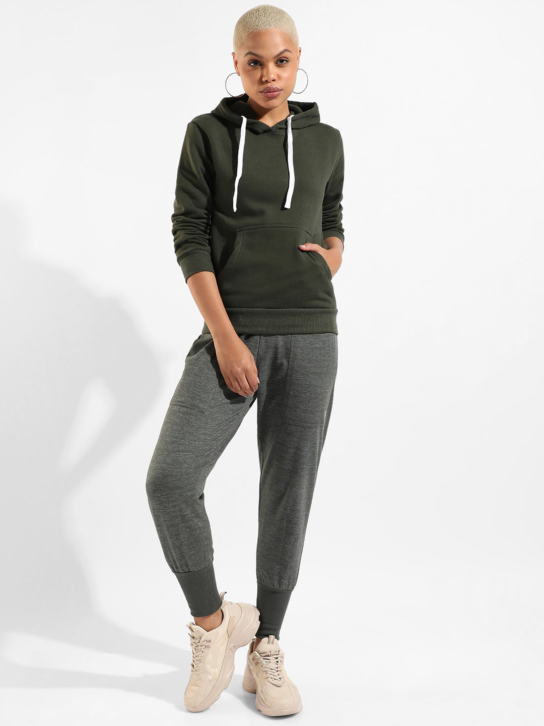 Cotton Textured Regular Fit Tracksuit For Casual Wear