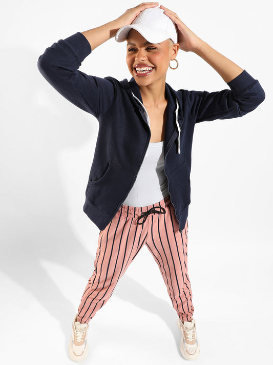 Cotton Striped Regular Fit Tracksuit For Casual Wear