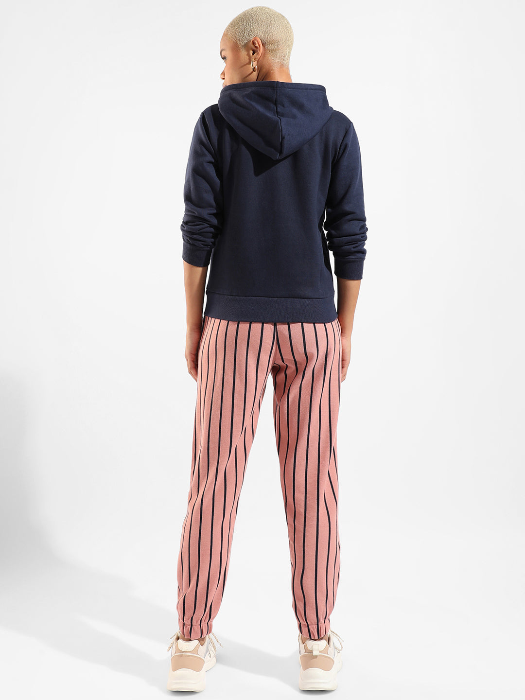 Cotton Striped Regular Fit Tracksuit For Casual Wear