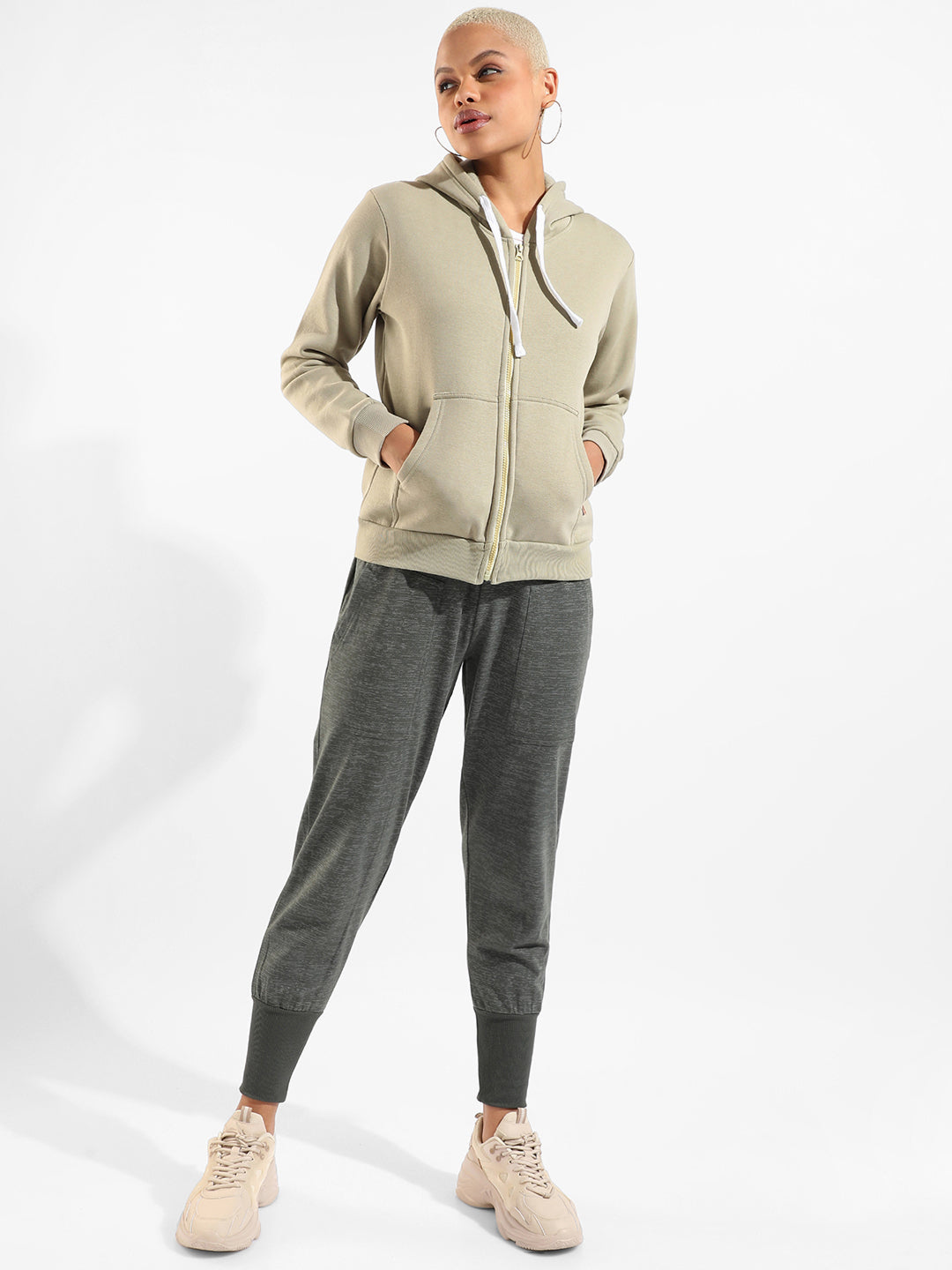 Cotton Textured Regular Fit Tracksuit For Casual Wear