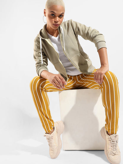Cotton Striped Regular Fit Tracksuit For Casual Wear