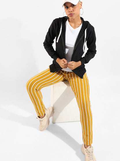 Cotton Striped Regular Fit Tracksuit For Casual Wear