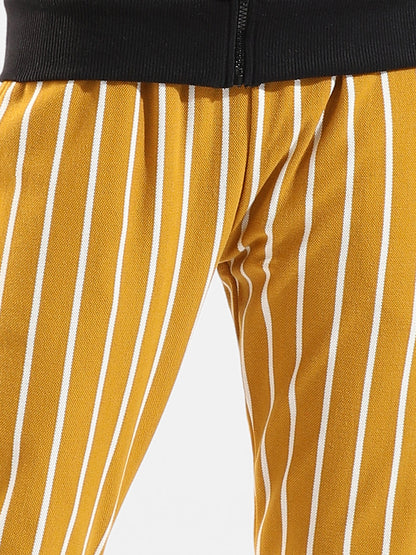 COTTON STRIPED REGULAR FIT TRACKSUIT FOR CASUAL WEAR 