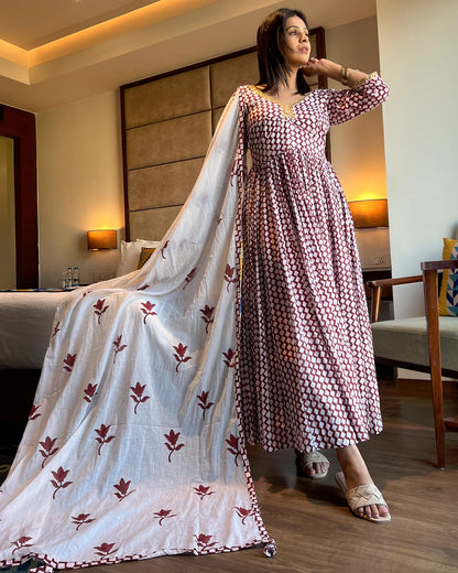 Embroidered Kanchali Floor Length With Dupatta