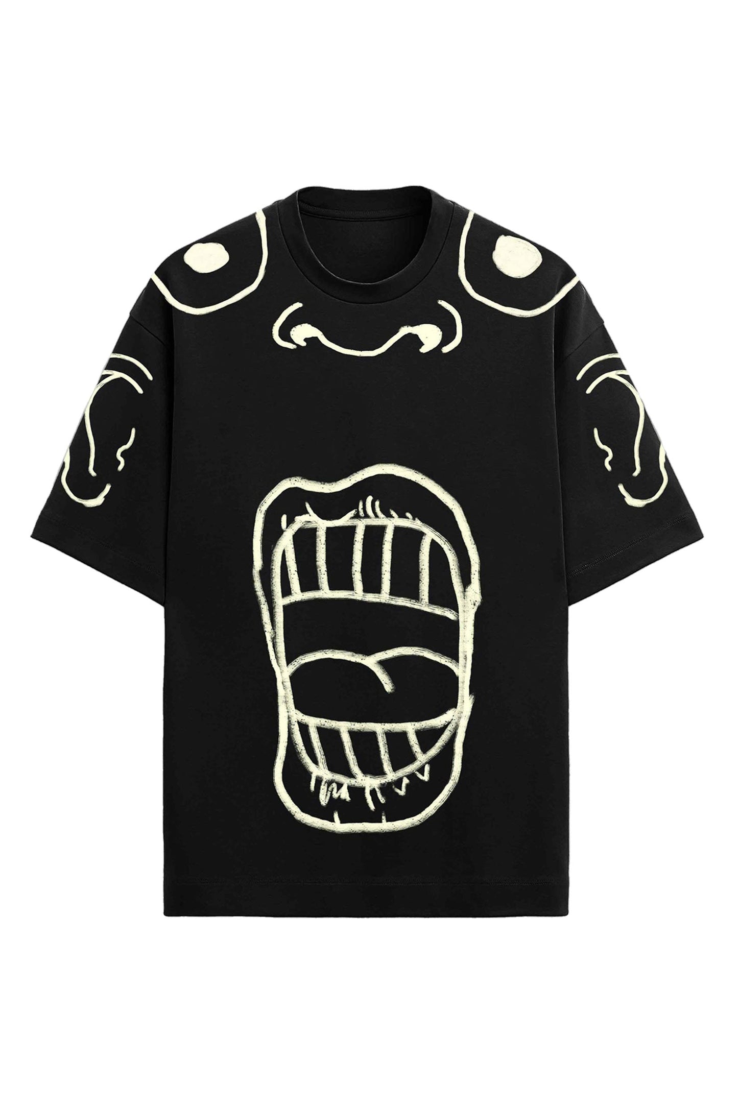 'Fact Face' Heavy-weight Oversize Tee