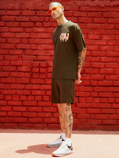 Forest Green Oversized On-Off Co-Ord Set