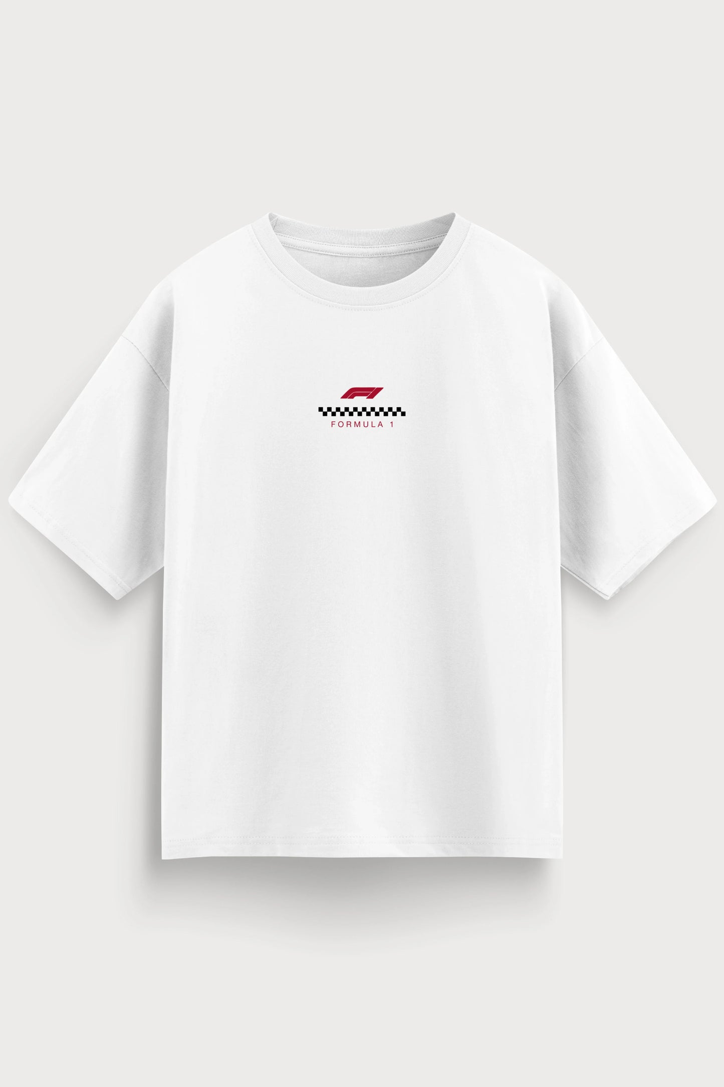 Men's White Formula 1 Oversized T-Shirt