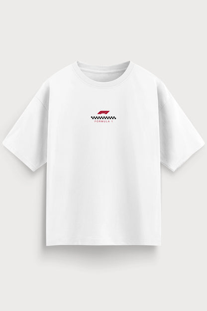 Men's White Formula 1 Oversized T-Shirt
