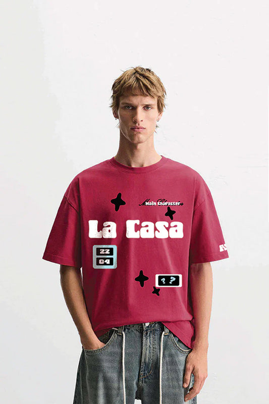 LaCasa Money Heist Oversized Pink T-Shirt