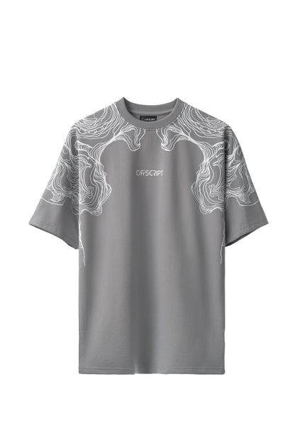 Smoke Screen Grey Oversized Tee