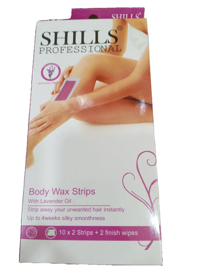 Shills Professional Lavender Oil Body Wax Strips 20 PIECE