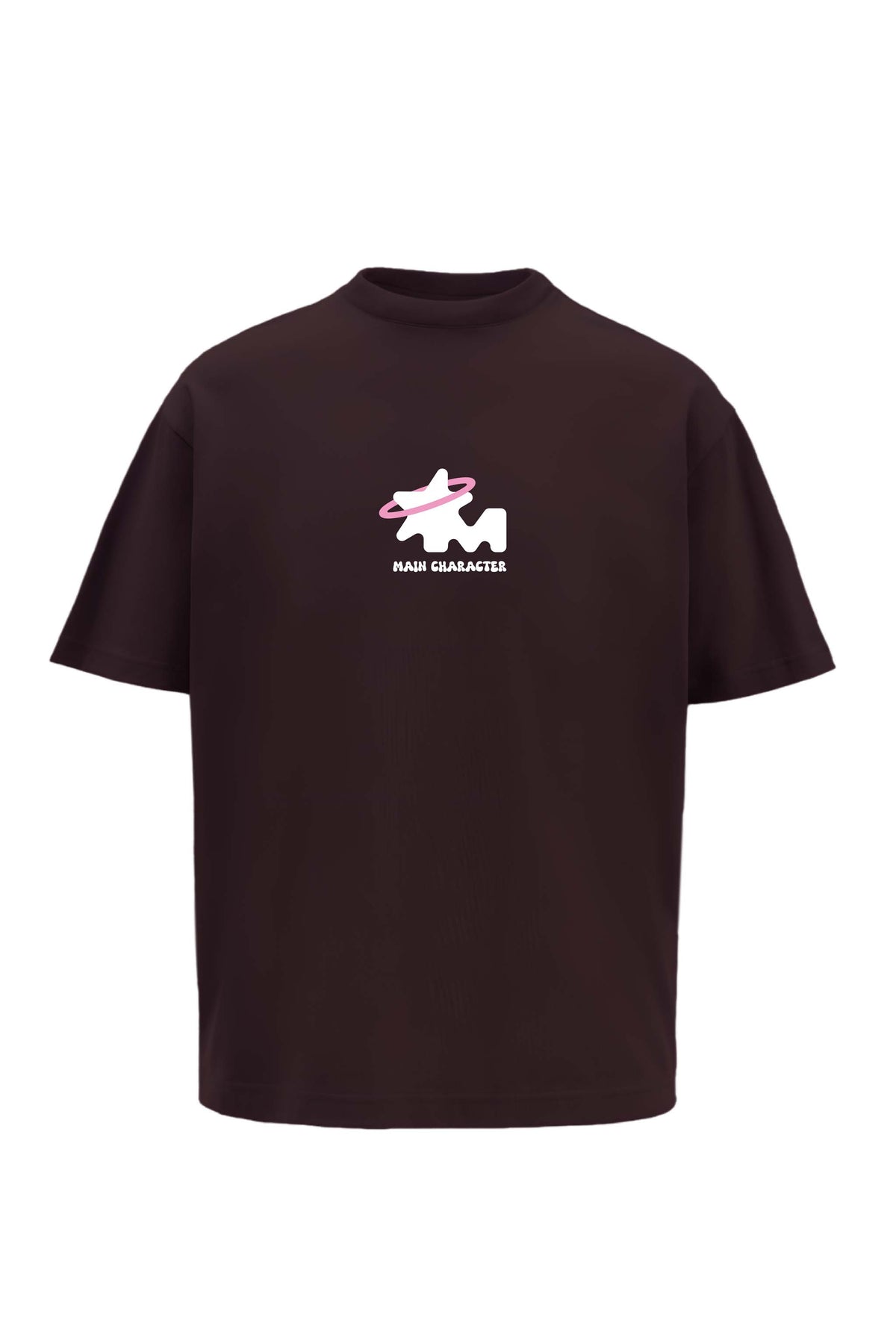 God's Plan Printed Oversized Brown T-Shirt Main Character