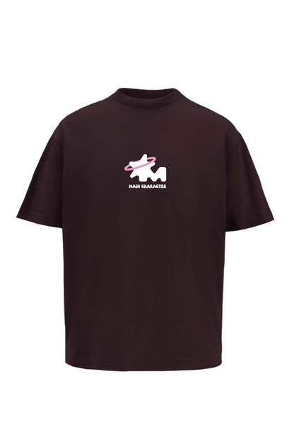 God's Plan Printed Oversized Brown T-Shirt Main Character