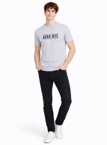 Adro Mens Branded Logo Printed T-Shirt | Typography Print 100% Cotton T shirt | Stylish Tee Summer Regular Fit Graphic Tshirt