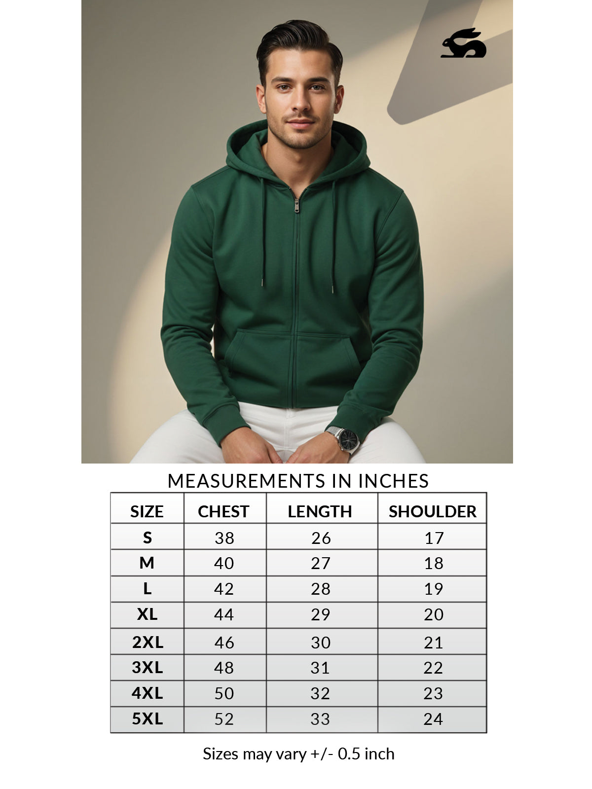 Men’s Regular Fit Zip-Up Hoodie