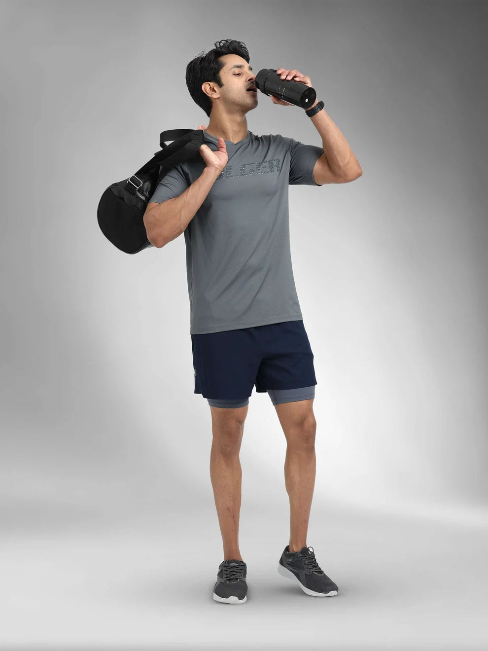 Jolger men's all training t shirt-Grey