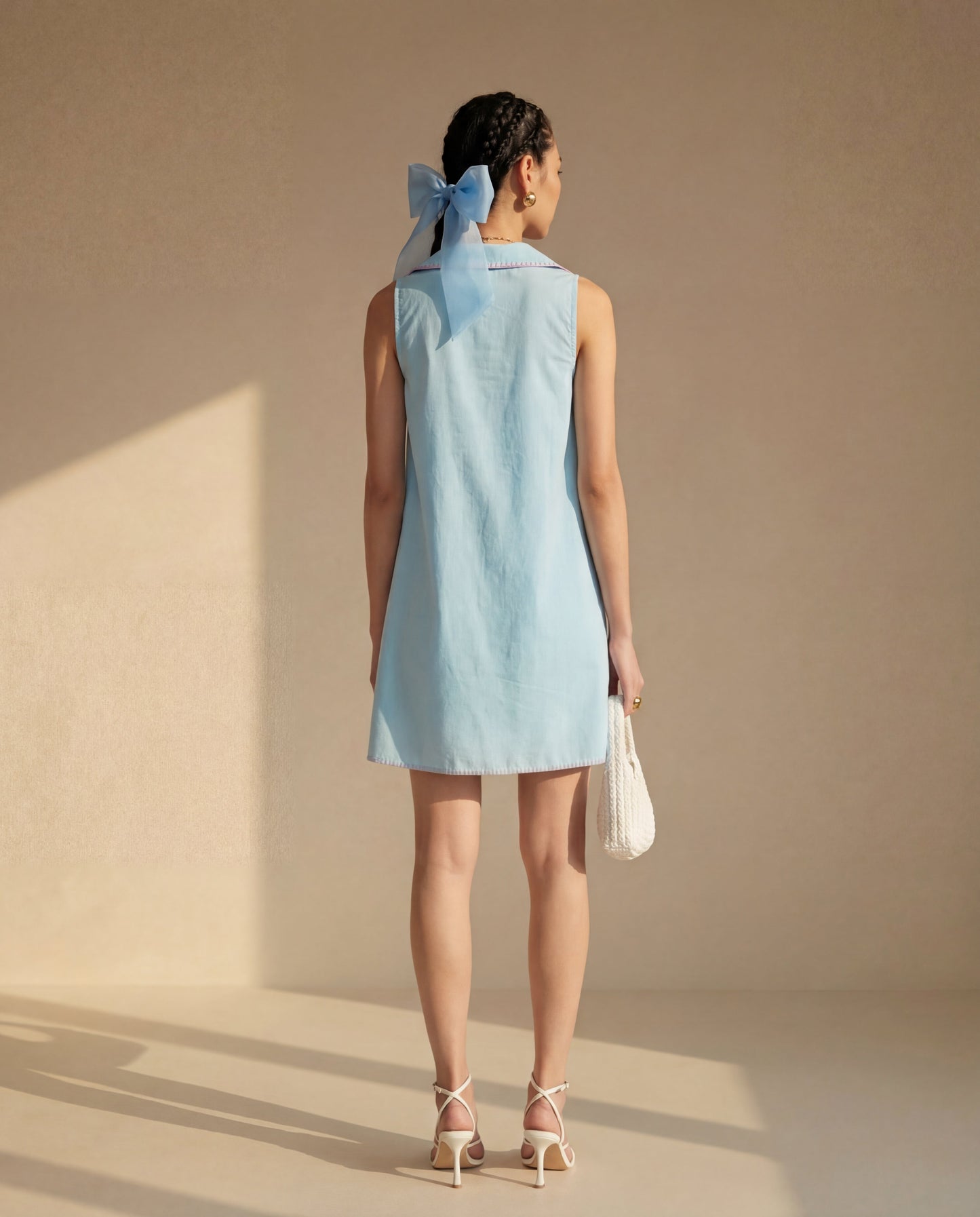 Gather & Go Sky Linen Dress
