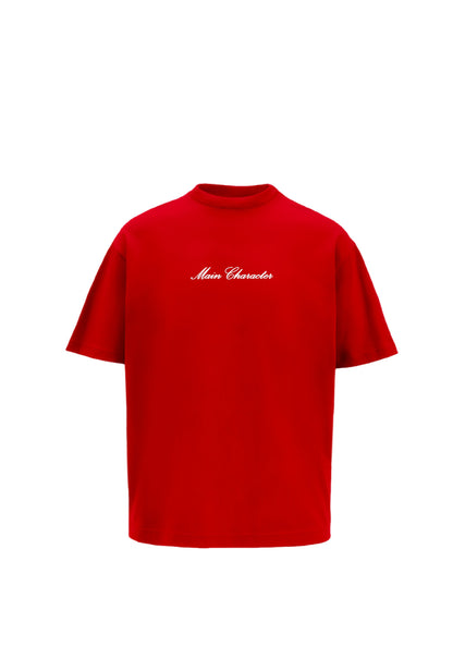 God's Fav Child Printed Oversized Red T-Shirt Main Character