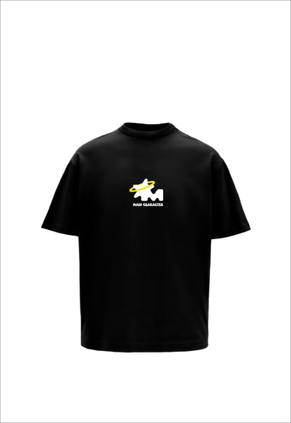 God's Plan Printed Round Neck Oversized Black T-Shirt Main Character