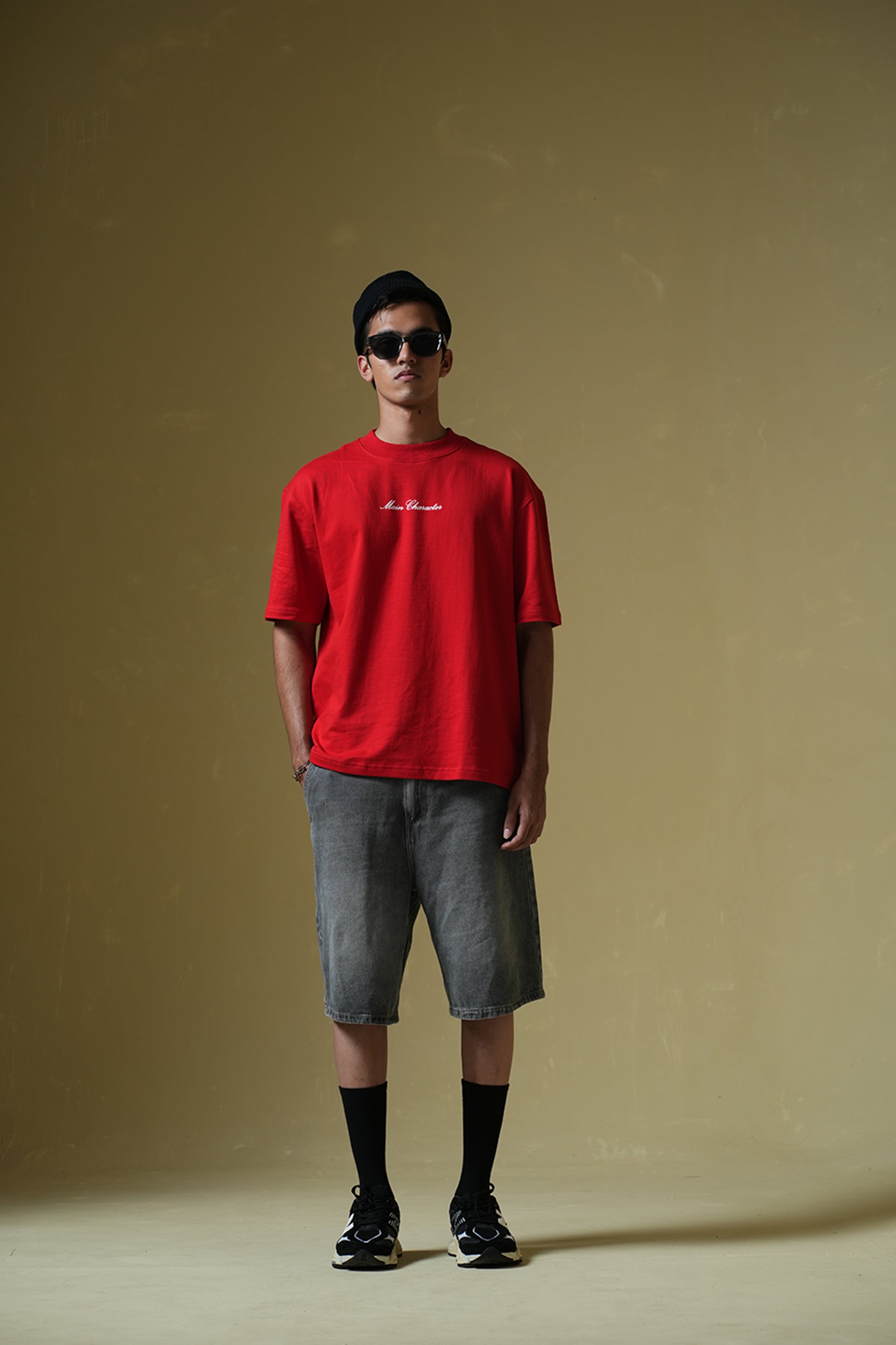 God's Fav Child Printed Oversized Red T-Shirt Main Character