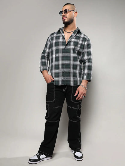 Green Checkered Casual Shirt