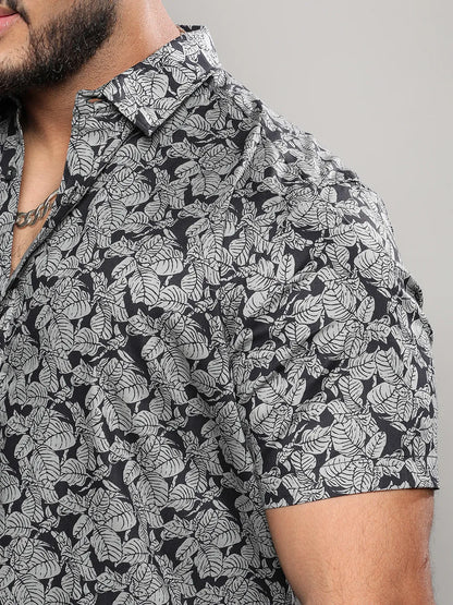 Grey Printed Casual Shirt