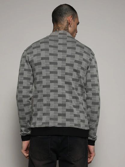 Textured Jacket With Flap Pocket