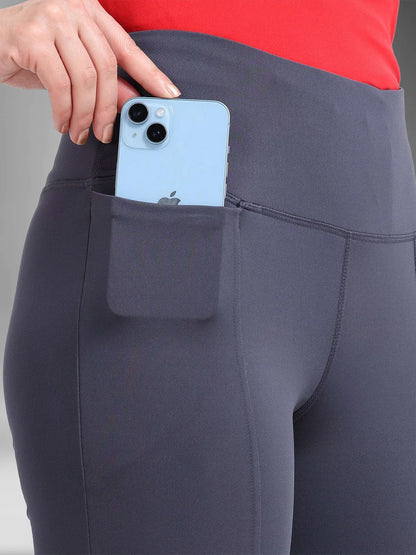 High Waist All Day Flare Pant Tall-Stone Grey