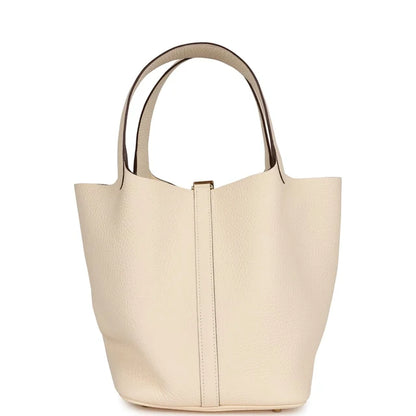 Hermès Picotin Lock 22 Nata Clemence Gold Hardware
