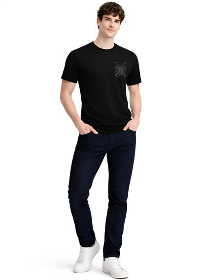 ADRO Mens Polo Crest Printed T-Shirt for Men | Cotton Printed Tshirt | Regular Fit Casual T-Shirts | Premium Summer Tshirts