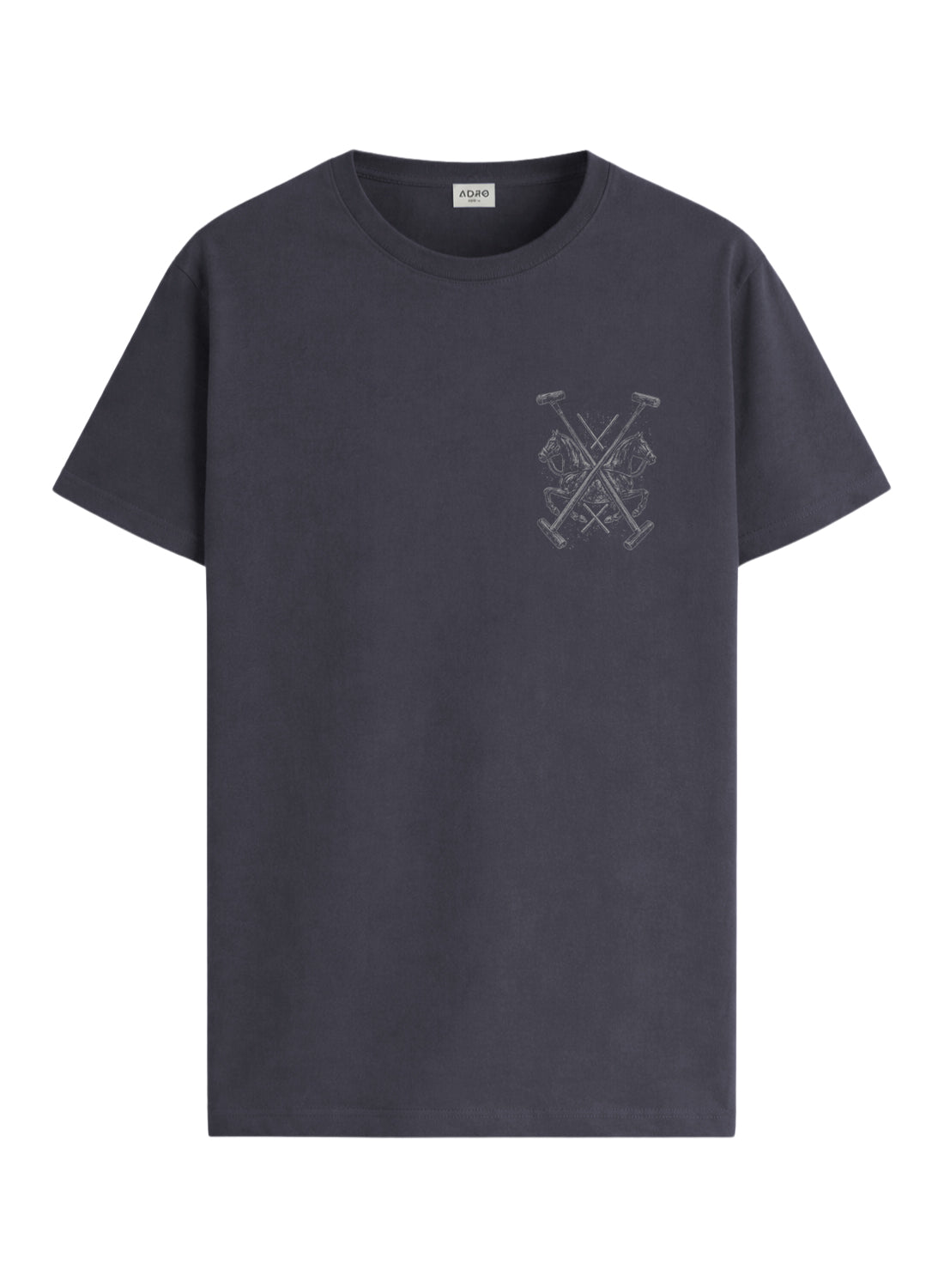 ADRO Mens Polo Crest Printed T-Shirt for Men | Cotton Printed Tshirt | Regular Fit Casual T-Shirts | Premium Summer Tshirts