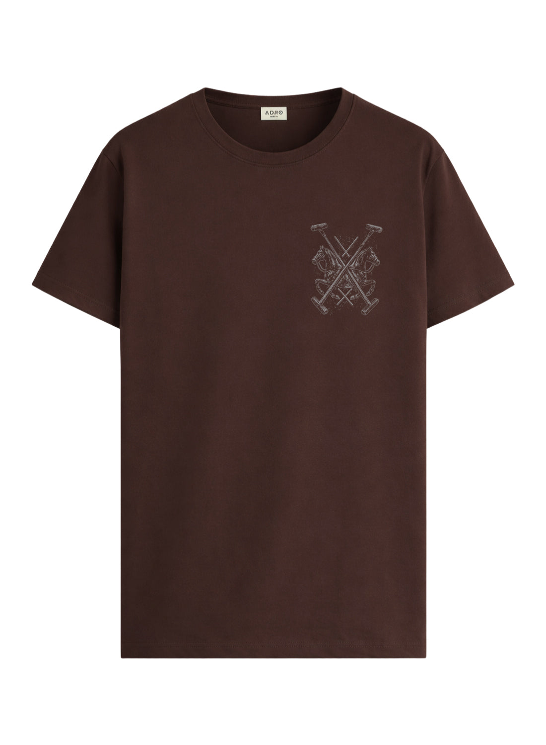 ADRO Mens Polo Crest Printed T-Shirt for Men | Cotton Printed Tshirt | Regular Fit Casual T-Shirts | Premium Summer Tshirts