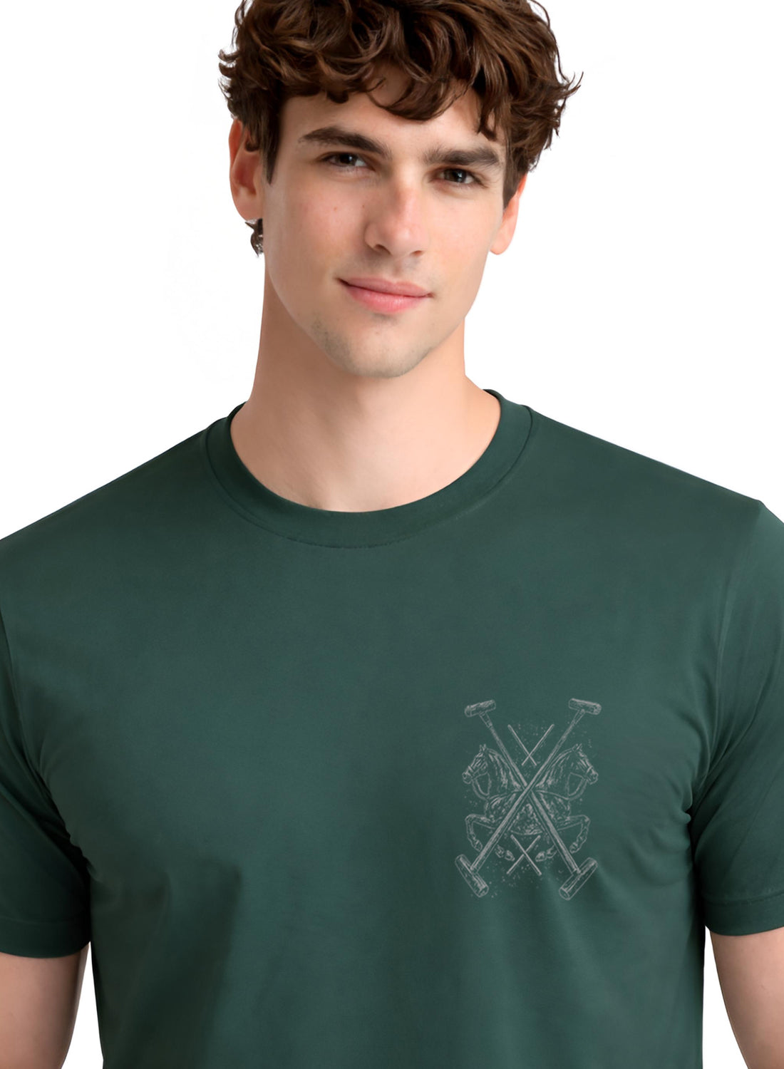 ADRO Mens Polo Crest Printed T-Shirt for Men | Cotton Printed Tshirt | Regular Fit Casual T-Shirts | Premium Summer Tshirts