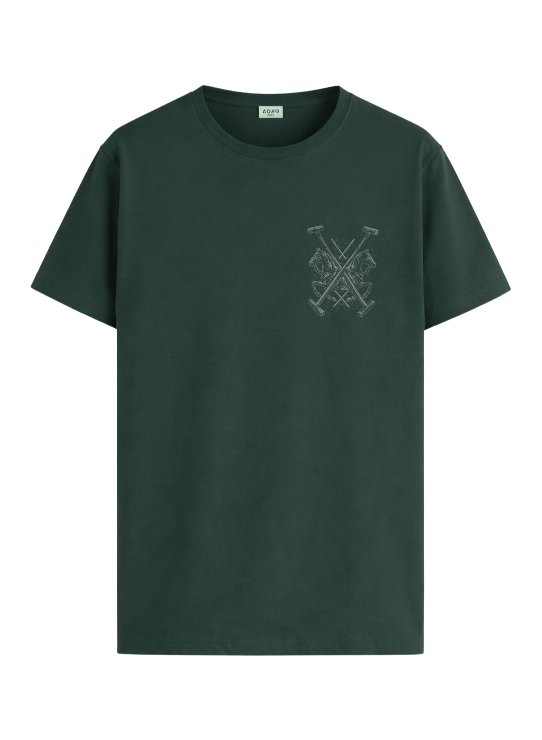 ADRO Mens Polo Crest Printed T-Shirt for Men | Cotton Printed Tshirt | Regular Fit Casual T-Shirts | Premium Summer Tshirts