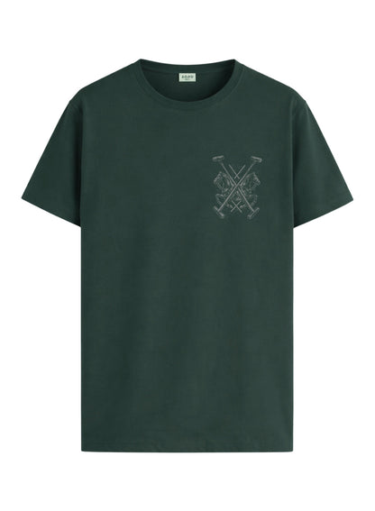 ADRO Mens Polo Crest Printed T-Shirt for Men | Cotton Printed Tshirt | Regular Fit Casual T-Shirts | Premium Summer Tshirts