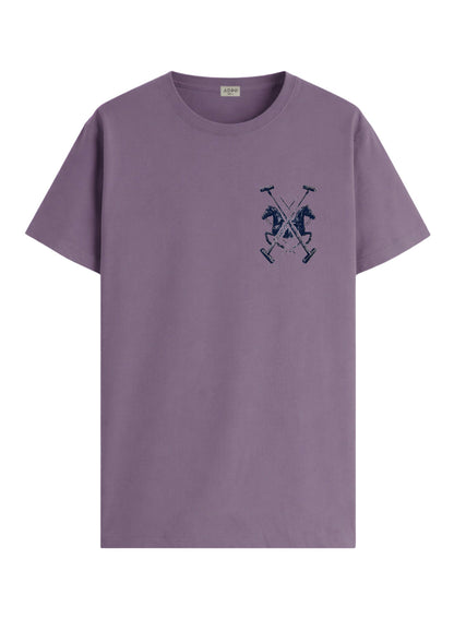 ADRO Mens Polo Crest Printed T-Shirt for Men | Cotton Printed Tshirt | Regular Fit Casual T-Shirts | Premium Summer Tshirts