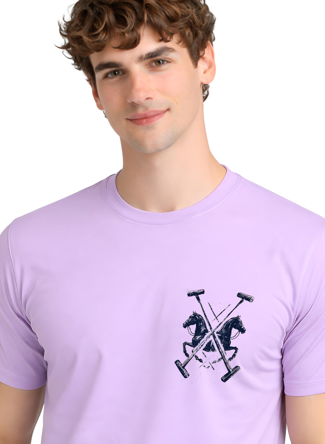 ADRO Mens Polo Crest Printed T-Shirt for Men | Cotton Printed Tshirt | Regular Fit Casual T-Shirts | Premium Summer Tshirts
