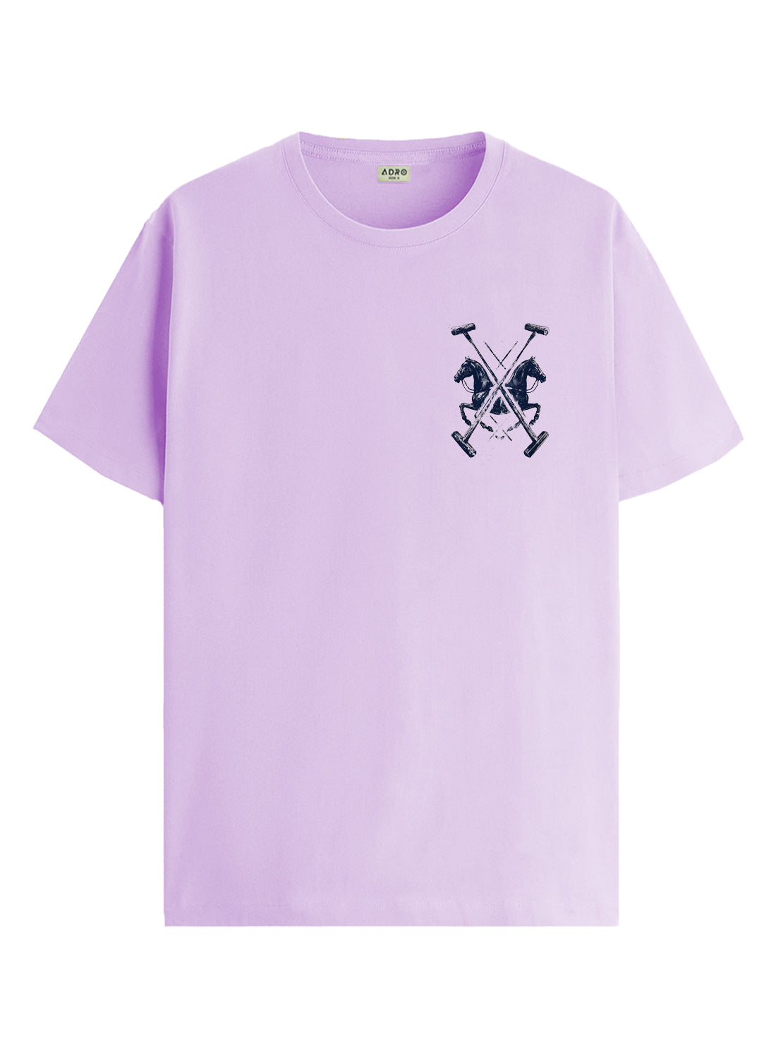 ADRO Mens Polo Crest Printed T-Shirt for Men | Cotton Printed Tshirt | Regular Fit Casual T-Shirts | Premium Summer Tshirts